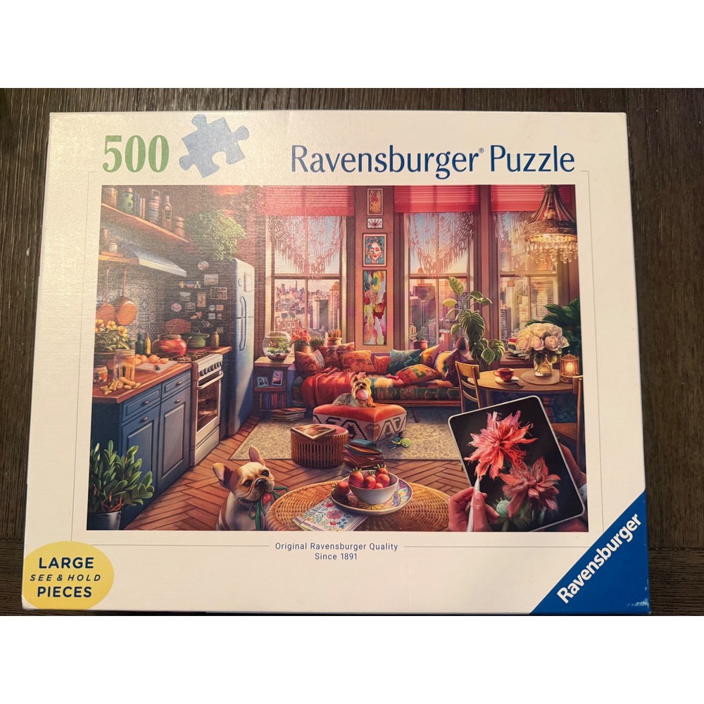 Ravensburger Cozy Boho Studio 500 Piece Large Format Jigsaw Puzzle 120010258